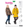 Burda Style Schnittmuster Nr. 6195 - Sweater - Kapuzen-Sweater - Sweater-Kleid