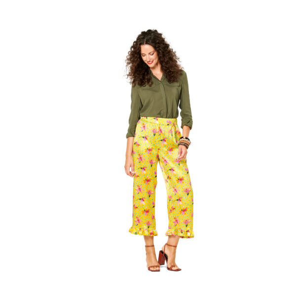 Burda Style Schnittmuster Nr. 6199 - Hose - Shorts - Gummizug - Saumrüschen – Bild 2