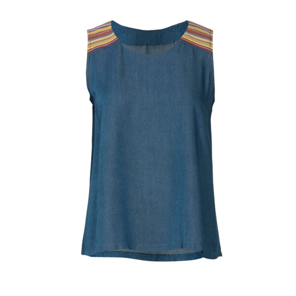 Burda Style Schnittmuster Nr. 6201 - Top - ausgestellte Form - Bund und Bänder – Bild 6