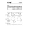 Burda Style Schnittmuster Nr. 6201 - Top - ausgestellte Form - Bund und Bänder – Bild 8