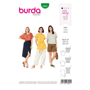 Burda Style Schnittmuster Nr. 6204 - Blusenshirt - überschnittene Schultern