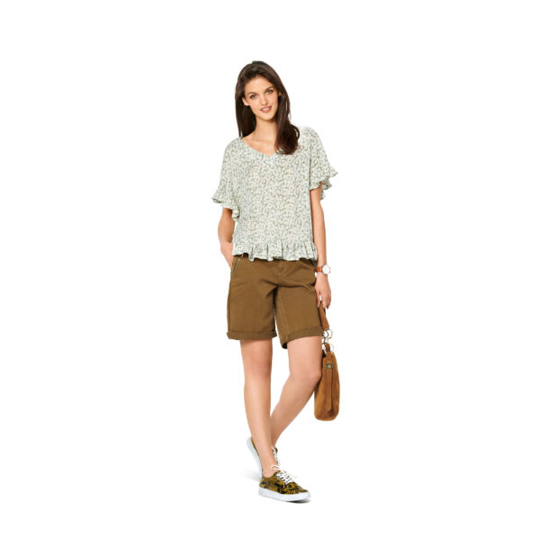 Burda Style Schnittmuster Nr. 6204 - Blusenshirt - überschnittene Schultern – Bild 5