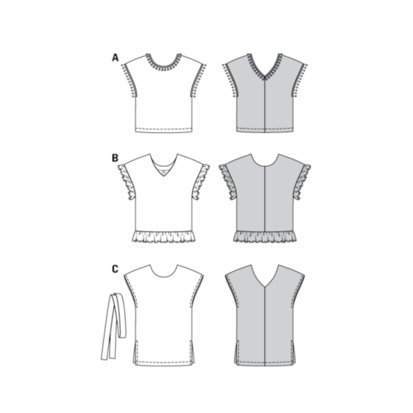 Burda Style Schnittmuster Nr. 6204 - Blusenshirt - überschnittene Schultern – Bild 12