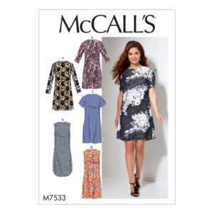 McCalls Schnittmuster M7533 - Kleid - schlicht und einfach - Naht im Rückenteil