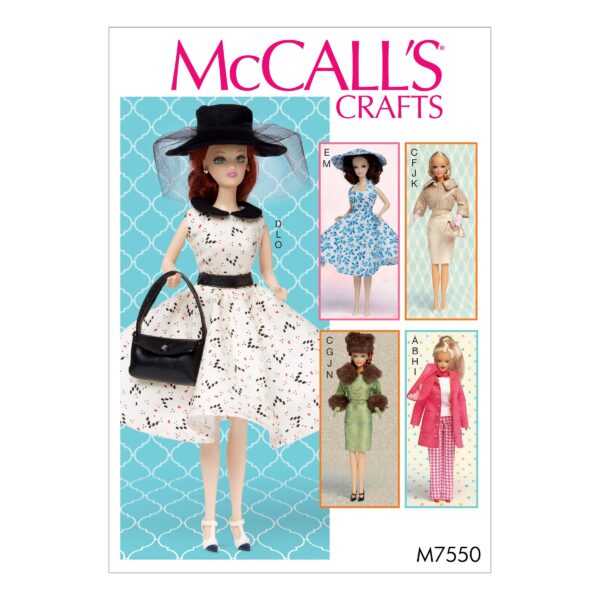 McCalls Schnittmuster M7550 - Puppenkleider - Model - 30cm