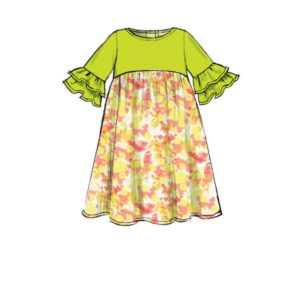 McCalls Schnittmuster M7558 - Kleid - Rüschenkleid - angesetztes Rockteil – Bild 3