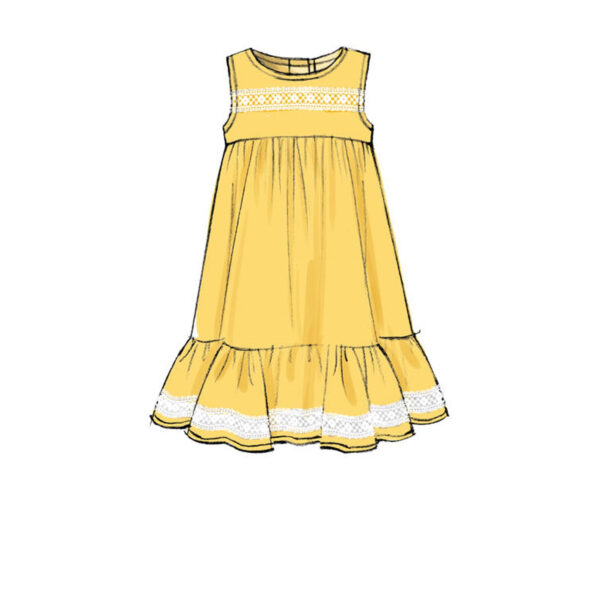 McCalls Schnittmuster M7558 - Kleid - Rüschenkleid - angesetztes Rockteil – Bild 4