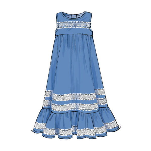 McCalls Schnittmuster M7558 - Kleid - Rüschenkleid - angesetztes Rockteil – Bild 5