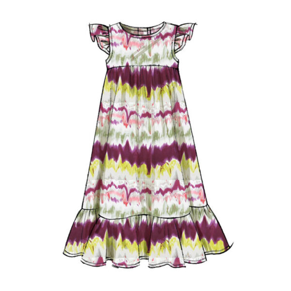 McCalls Schnittmuster M7558 - Kleid - Rüschenkleid - angesetztes Rockteil – Bild 6
