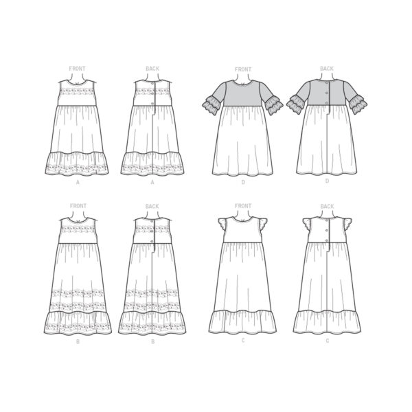 McCalls Schnittmuster M7558 - Kleid - Rüschenkleid - angesetztes Rockteil – Bild 10
