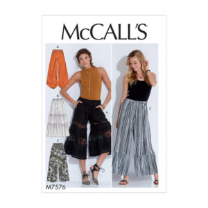McCalls Schnittmuster M7576 - Hose - Hosenrock - Haremshose