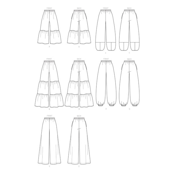 McCalls Schnittmuster M7576 - Hose - Hosenrock - Haremshose – Bild 11