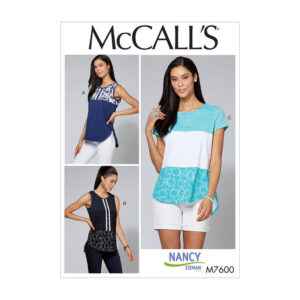 McCalls Schnittmuster M7600 - Top - Bluse - abgerundeter Saum - einfach