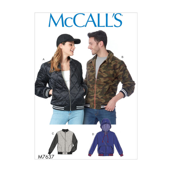 McCalls Schnittmuster M7637 - Jacke - Blouson - Collegejacke