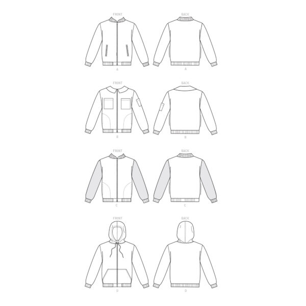 McCalls Schnittmuster M7637 - Jacke - Blouson - Collegejacke – Bild 7