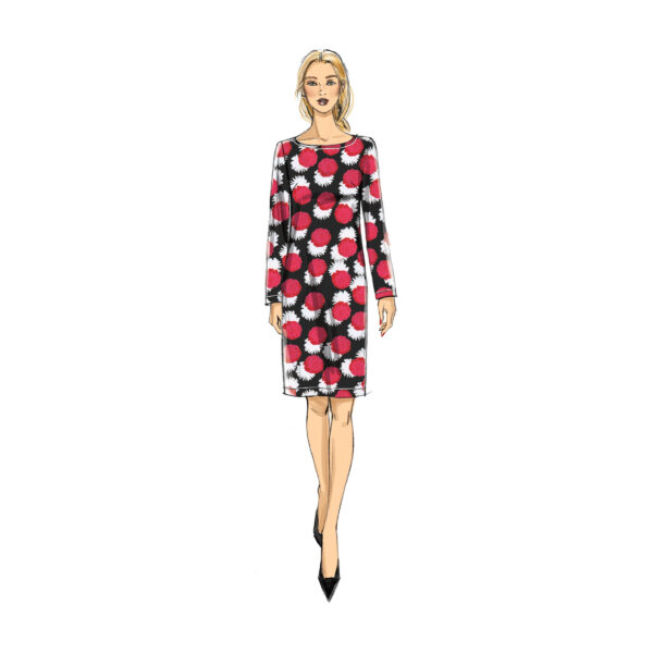 Vogue Schnittmuster V9325 - Kleid - schmal und schlicht - Schleifen am Arm – Bild 4