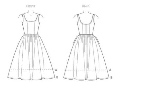 Vogue Schnittmuster V9100 - Kleid- Sommerkleid - Trägerkleid – Bild 6