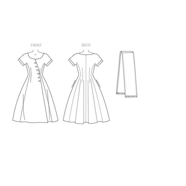 Vogue Schnittmuster V9105 - Kleid - Sommerkleid - 50er Jahre Stil - Vintage – Bild 6