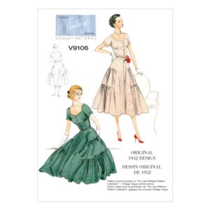 Vogue Schnittmuster V9106 - Kleid - Sommerkleid - 50er Jahre Stil - Vintage
