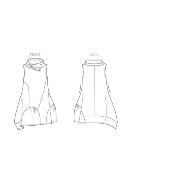 Vogue Schnittmuster V9112 - Kleid - Mini mit Schalkragen – Bild 6