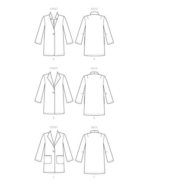 Vogue Schnittmuster V9133 - Mantel - Kurzmantel - Blazer – Bild 7