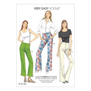 Vogue Schnittmuster V9181 - Hose - schmale Hose - leichter Schlag