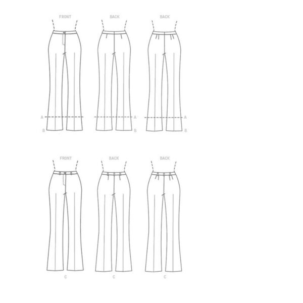 Vogue Schnittmuster V9181 - Hose - schmale Hose - leichter Schlag – Bild 7