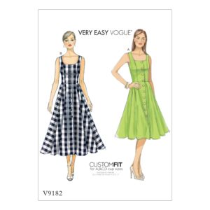 Vogue Schnittmuster V9182 - Kleid - Sommerkleid - Trägerkleid