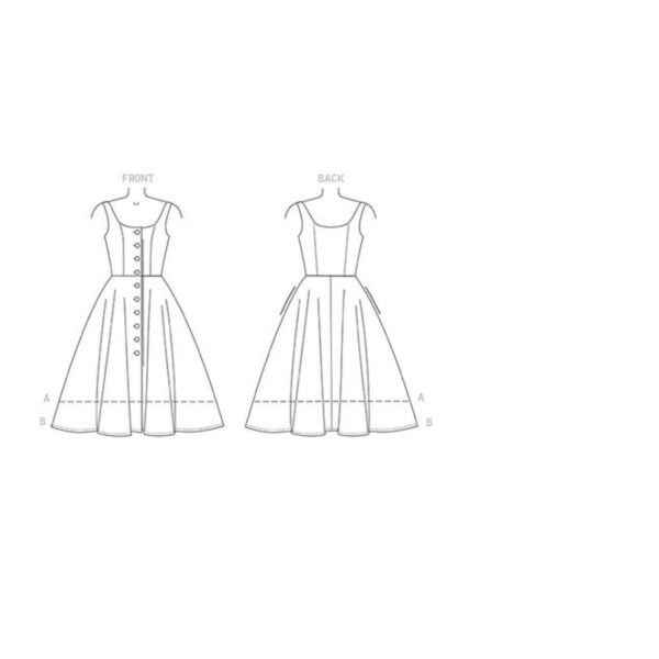 Vogue Schnittmuster V9182 - Kleid - Sommerkleid - Trägerkleid – Bild 7