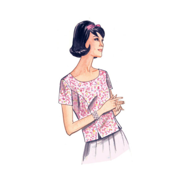 Vogue Schnittmuster V9187 - Bluse - Oberteil im Stil der 60er Jahre – Bild 5