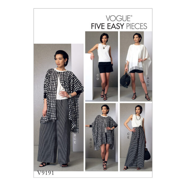 Vogue Schnittmuster V9191 - Kombination - Hose - Shirt - leichte Jacke
