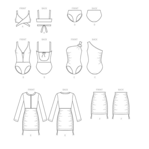 Vogue Schnittmuster V9192 - Bademode - Badeanzug - Bikini - Strandkleid – Bild 7