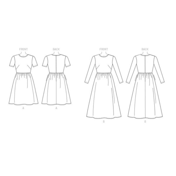 Vogue Schnittmuster V9197 - Kleid - eingeriehen, angesetzter Rock – Bild 6