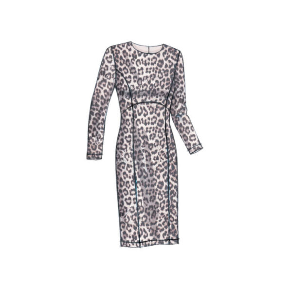 Vogue Schnittmuster V9202 - Kleid - Teilungsnähte - Glockenrock - Etuikleid – Bild 4