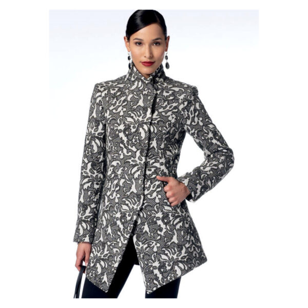 Vogue Schnittmuster V9212 - Jacke - seitlich geknöpft - Schösschen hinten – Bild 2