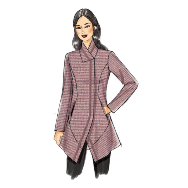 Vogue Schnittmuster V9212 - Jacke - seitlich geknöpft - Schösschen hinten – Bild 3