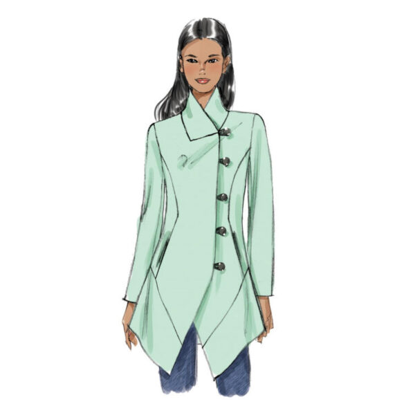 Vogue Schnittmuster V9212 - Jacke - seitlich geknöpft - Schösschen hinten – Bild 4