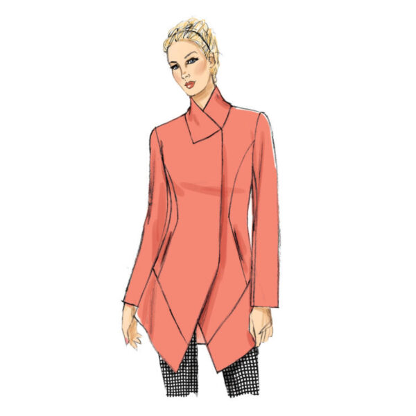 Vogue Schnittmuster V9212 - Jacke - seitlich geknöpft - Schösschen hinten – Bild 5