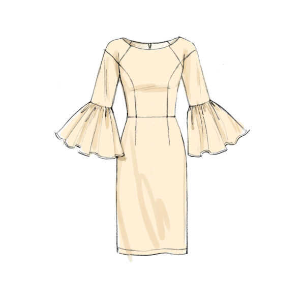 Vogue Schnittmuster V9239 - Kleid - Etuikleid - verschiedene Ärmellösungen – Bild 3