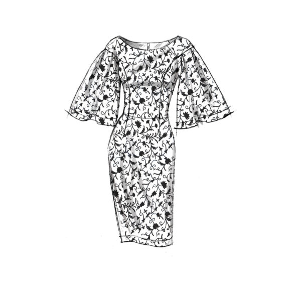 Vogue Schnittmuster V9239 - Kleid - Etuikleid - verschiedene Ärmellösungen – Bild 4