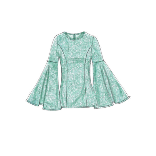 Vogue Schnittmuster V9243 - Bluse - tailliert - weiter Arm – Bild 4
