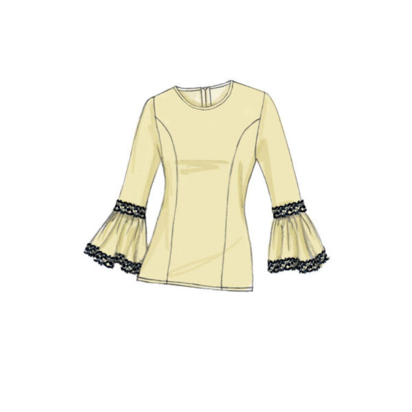 Vogue Schnittmuster V9243 - Bluse - tailliert - weiter Arm – Bild 5