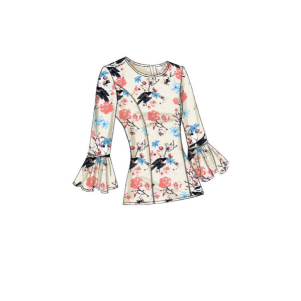 Vogue Schnittmuster V9243 - Bluse - tailliert - weiter Arm – Bild 6