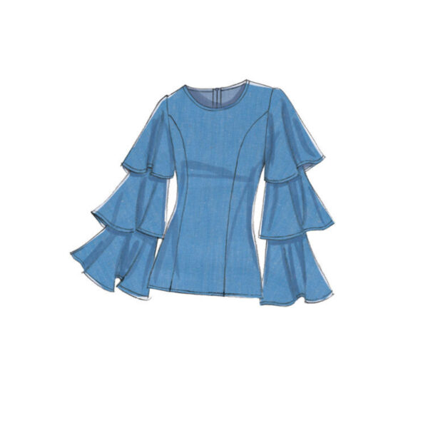 Vogue Schnittmuster V9243 - Bluse - tailliert - weiter Arm – Bild 7