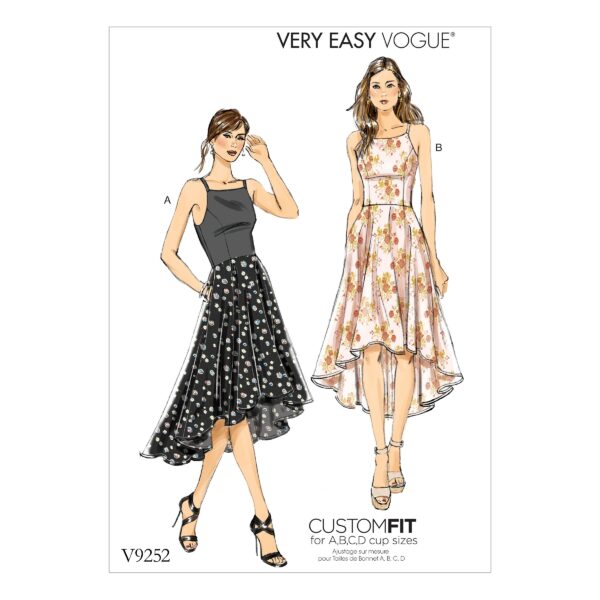 Vogue Schnittmuster V9252 - Kleid - Sommerkleid - Top Oberteil
