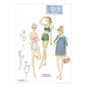 Vogue Schnittmuster V9255 - Bademoden im Stil der 60er Jahre - Damen