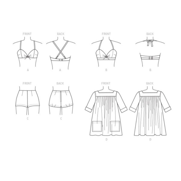 Vogue Schnittmuster V9255 - Bademoden im Stil der 60er Jahre - Damen – Bild 9