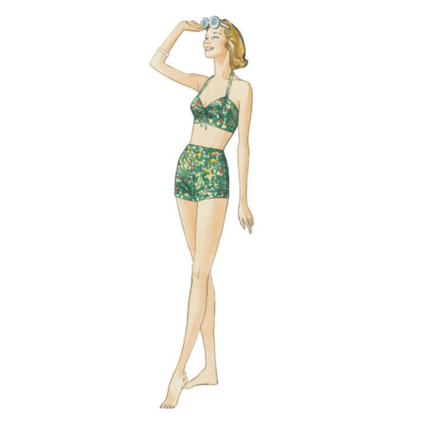 Vogue Schnittmuster V9255 - Bademoden im Stil der 60er Jahre - Damen – Bild 4