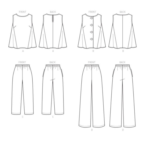 Vogue Schnittmuster V9258 - Sommerset - Hose - Top – Bild 5