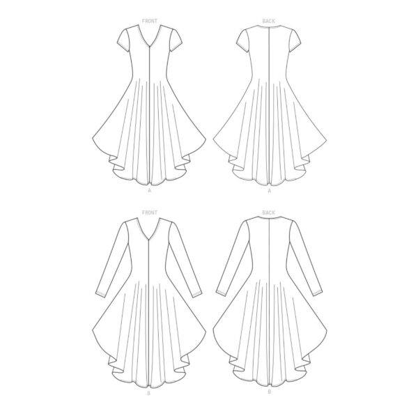 Vogue Schnittmuster V9268 - Kleid - weit ausgestelltes Rockteil – Bild 8